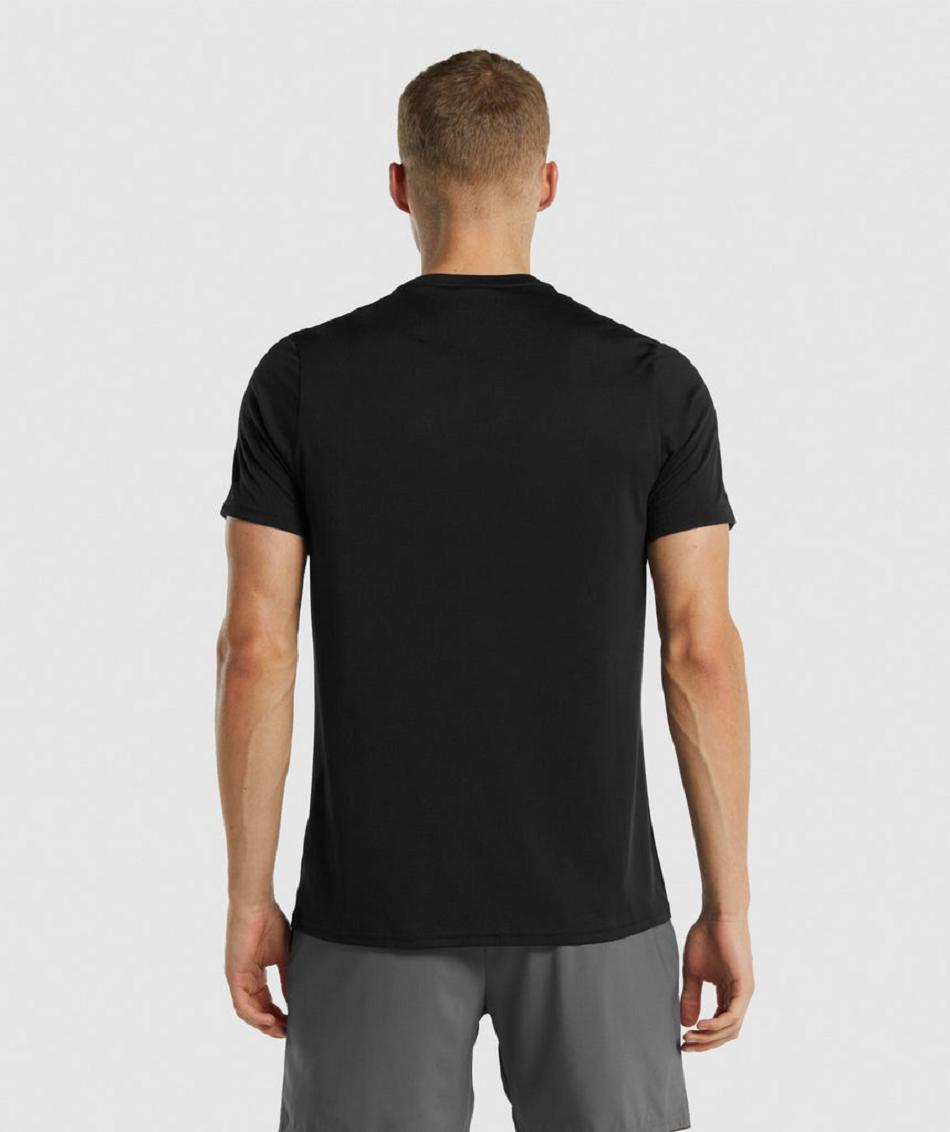 Gymshark Arrival Regular Fit Muške T Shirts Crne | HR 2534QMA